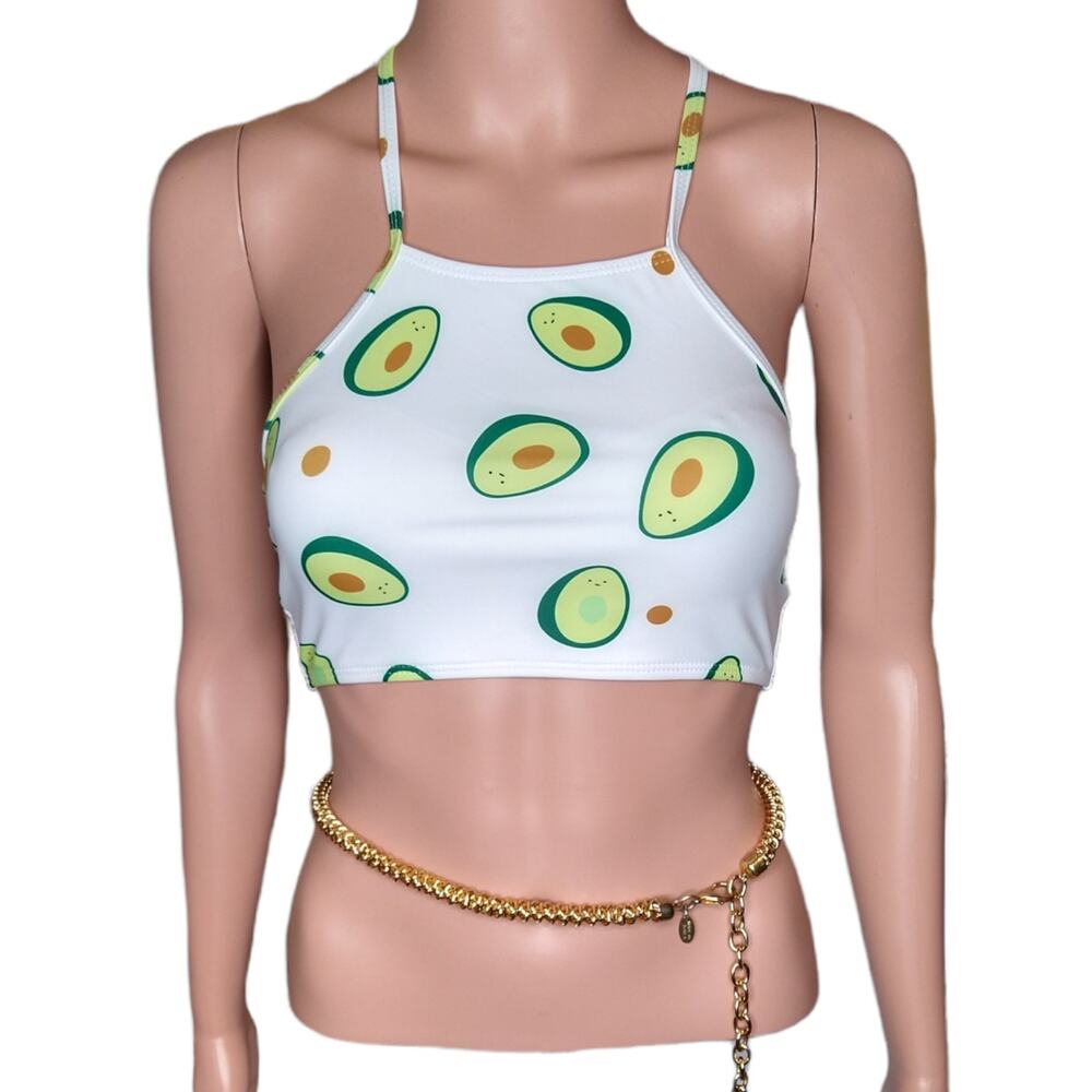 NWOT Avocado Halter Cropped Top size XXS/XS 90's Vintage Style